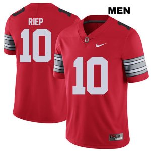 Men's NCAA Ohio State Buckeyes Amir Riep #10 College Stitched 2018 Spring Game Authentic Nike Red Football Jersey JF20J08XQ